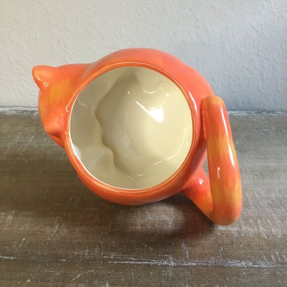 Carnation coffee-mate big orange cat with tail handle mug vintage oversized cup - Picture 6 of 6